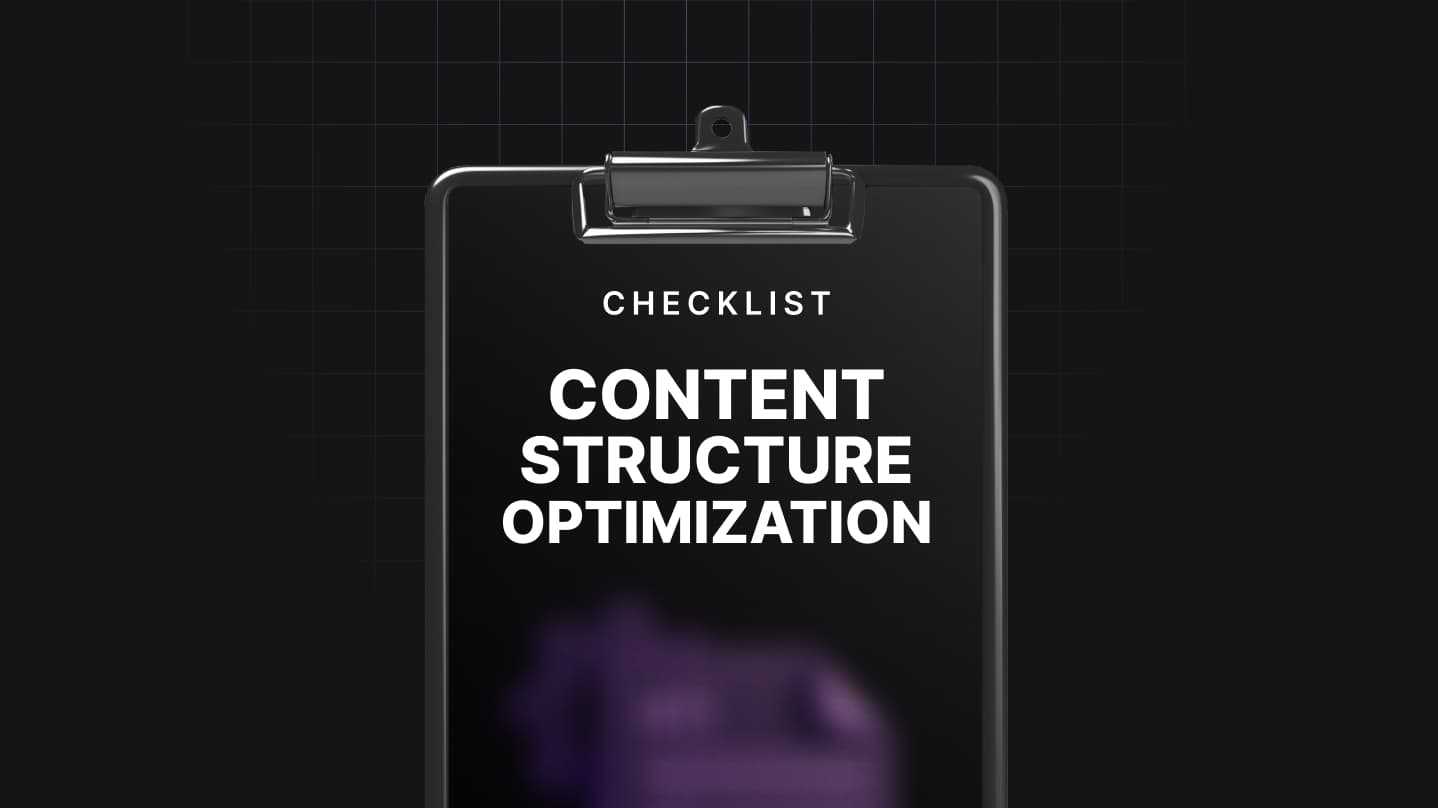 Content Structure Optimization Checklist