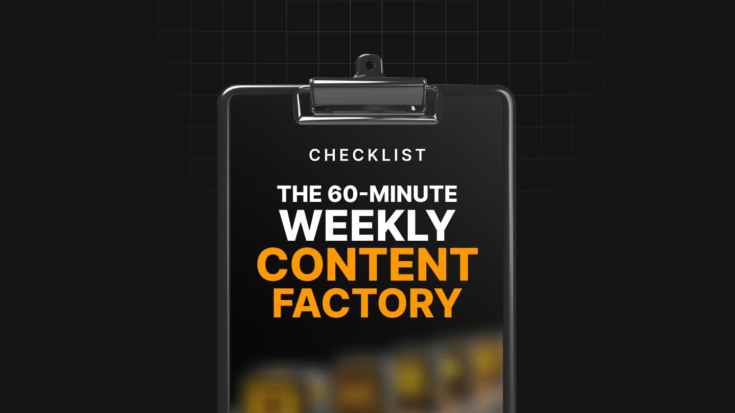 The 60 Minute Weekly Content Factory Checklist